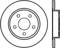 StopTech Sport Cross Drilled Brake Rotor Rear Left 128.61039L