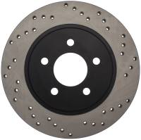 Stoptech - StopTech 05-10 Ford Mustang V6/4.0L / GT V8/4.6L Cross Drilled Left Rear Rotor - 128.61087L - Image 2