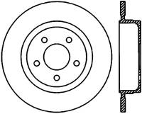StopTech Sport Cross Drilled Brake Rotor Front and Rear Left 128.65096L