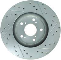 Stoptech - StopTech Select Sport 99-08 Acura TL (STD Caliper) / 01-03 CL Slotted and Drilled Right Front Rotor - 227.40046R - Image 2