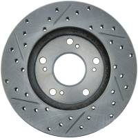 Stoptech - StopTech Select Sport 06-11 Honda Civic DX/EX/LX Slotted and Drilled Left Front Rotor - 227.40056L - Image 2