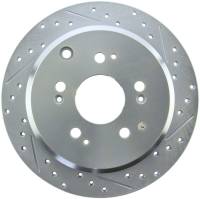 StopTech Select Sport Drilled and Slotted Brake Rotor; Rear Left
