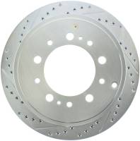 Stoptech - StopTech Select Sport 13-17 Toyota Land Cruiser Drilled / Slotted Rear Passenger-Side Brake Rotor - 227.44157R - Image 1