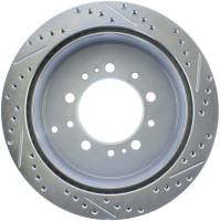Stoptech - StopTech Select Sport 13-17 Toyota Land Cruiser Drilled / Slotted Rear Passenger-Side Brake Rotor - 227.44157R - Image 2