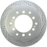 StopTech Select Sport Drilled and Slotted Brake Rotor; Rear Left