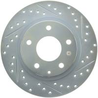 StopTech Select Sport Drilled and Slotted Brake Rotor; Rear Left