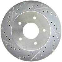 StopTech Select Sport Drilled and Slotted Brake Rotor; Front Right