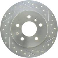 StopTech Select Sport Drilled and Slotted Brake Rotor; Rear Left