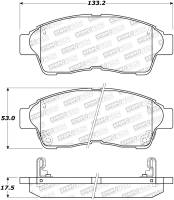 StopTech Sport Brake Pads w/Shims & Hardware - Front - 309.05621