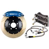 StopTech Big Brake Kit Blue Caliper Slotted Two-Piece Zinc Coated Rotor Front 83.646.6700.23