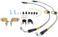 Stoptech - StopTech 05-08 Mustang V6 w/ABS / Mustang GT V8 / 07-09 GT500 Stainless Steel Front Brake Lines - 950.61003 - Image 1