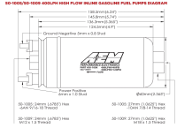 AEM - AEM 400LPH High Pressure Inline Fuel Pump - M18x1.5 Female Inlet to M12x1.5 Male Outlet - 50-1009 - Image 7