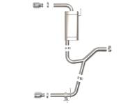aFe - aFe 15-21 BMW X1 F48 L4 2.0L (t) MACH Force-Xp 3 to 2-1/2 IN SS Axle-Back Exhaust w/Polished Tip - 49-36349-P - Image 6