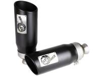 aFe - aFe MACH Force-XP 4-1/2in Steel OE Replacement Exhaust Tips - 2021+ Dodge Ram (5.7L V8) - Black - 49C42073-B - Image 1
