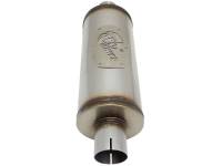 aFe - aFe MACH Force-Xp 409 SS Muffler 2-1/2in Center/Center 14in L X 6in Dia - Round Body - 49M00007 - Image 3