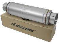 aFe - aFe ATLAS Aluminized Steel Muffler 5in Center/Center 24in L x 7in Diameter - Round Body - 49M00023 - Image 2