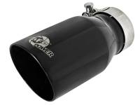 aFe - aFe MACH Force-Xp Universal 409 SS Single-Wall Clamp-On Exhaust Tip - Black - 49T25354-B07 - Image 1