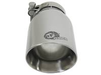 aFe - aFe MACH Force-Xp Universal 304 SS Single-Wall Clamp-On Exhaust Tip - Polished - 49T25354-P07 - Image 2