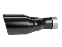 aFe - MACH Force-Xp 409 Stainless Steel Clamp-on Exhaust Tip 2.5in Inlet 3.5in Outlet - Black - 49T25374-B12 - Image 2