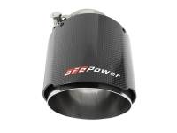 aFe - aFe MACH Force-Xp 304 SS Clamp-On Exhaust Tip 2.5in. Inlet / 4.5in. Outlet / 7in. L - Carbon Fiber - 49T25454-C07 - Image 3
