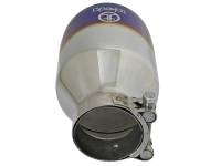 aFe - aFe Takeda 304 Stainless Steel Clamp-On Exhaust Tip 2.5in. Inlet / 4.5in. Outlet - Blue Flame - 49T25454-L07 - Image 2