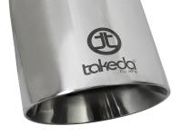 aFe - aFe Takeda 304 Stainless Steel Clamp-On Exhaust Tip 2.5in. Inlet / 4.5in. Outlet / 9in. L - Polished - 49T25454-P09 - Image 2