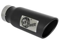 aFe - aFe MACH Force-Xp 409 Stainless Steel Exhaust Tip 3.5 In x 4.5in Out x 12in L Clamp-On - 49T35451-B12 - Image 1
