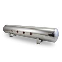 Air Lift - Air Lift 5 Gal Alum Air Tank - (4) 3/8in Face Ports & 1/4in Drain Port - 36in L X 6in D - Polished - 12956 - Image 2