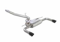 AWE Tuning Audi 8V A3 Touring Edition Exhaust - Dual Outlet Diamond Black 90 mm Tips - 3015-32058