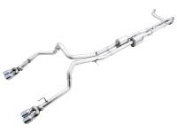 AWE Tuning - AWE Tuning 22-23 GMC Sierra 1500 AT4X 6.2L 0FG Catback Split Dual (Flat Bumper) - Chrome Silver Tips - 3015-42284 - Image 1