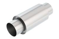 Borla - Borla 3 -1/2in In/Out x 5in Round x 8in Long XR-1 Sportsman Shorty Racing Muffler - 40004S - Image 2