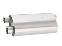 Borla - Borla Universal Pro-XS Muffler Oval 3in Inlet/ 2.5in Dual Outlet Transverse Flow Notched Muffler - 400499 - Image 1