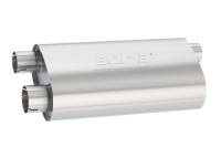 Borla - Borla Universal Pro-XS Muffler Oval 3in Inlet/ 2.5in Dual Outlet Transverse Flow Notched Muffler - 400499 - Image 2