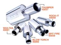 Borla - Borla Wailtail Oval 2-1/4in x 5in Side Round Out Boomer Muffler - 40061 - Image 1