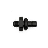 DeatschWerks 6AN Male Flare to 1/2in Ford Male EFI Quick Connect Adapter - Anodized Matte Black - 6-02-0106-B