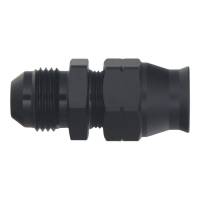 DeatschWerks - DeatschWerks 8AN Male Flare to 1/2in Hardline Compression Adapter - Anodized Matte Black - 6-02-0111-B - Image 2