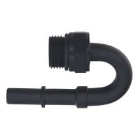 DeatschWerks - DeatschWerks 8AN ORB Male to 3/8in Male EFI Quick Connect Adapter 180-Degree - Anodized Matte Black - 6-02-0116-B - Image 2