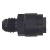 DeatschWerks - DeatschWerks 6AN Male Flare to 1/4in Female EFI Quick Connect Adapter - Anodized Matte Black - 6-02-0120-B - Image 2