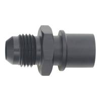 DeatschWerks 6AN Male Flare to Toyota Module Quick Connect - Anodized Matte Black - 6-02-0127-B