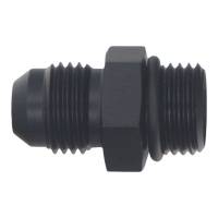 DeatschWerks - DeatschWerks 6AN ORB Male to 6AN Male Flare Adapter (Incl O-Ring) - Anodized Matte Black - 6-02-0404-B - Image 2