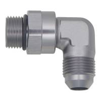 DeatschWerks - DeatschWerks 8AN ORB Male Swivel to 8AN Male Flare 90-Degree Fitting - Anodized DW Titanium - 6-02-0411 - Image 2