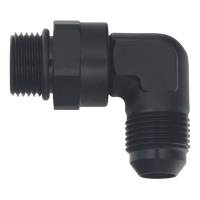 DeatschWerks - DeatschWerks 8AN ORB Male Swivel to 8AN Male Flare 90-Degree Fitting - Anodized Matte Black - 6-02-0411-B - Image 2