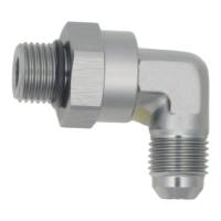 DeatschWerks - DeatschWerks 6AN ORB Male Swivel to 90-Degree 6AN Male Flare - Anodized DW Titanium - 6-02-0414 - Image 1