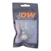 DeatschWerks - DeatschWerks 6AN ORB Male to 6AN Male Flare Low Profile 90-Degree Swivel - Anodized DW Titanium - 6-02-0415 - Image 2