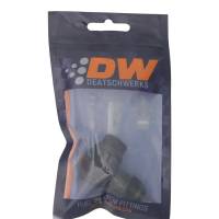 DeatschWerks - DeatschWerks 8AN ORB Male to 8AN Male Flare Low Profile 90-Degree Swivel - Anodized Matte Black - 6-02-0416-B - Image 2