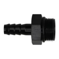 DeatschWerks 8AN ORB Male to 5/16in Male Triple Barb Fitting (Incl O-Ring) - Anodized Matte Black - 6-02-0512-B