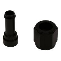 DeatschWerks 6AN Female Flare Swivel to 5/16in Single Hose Barb - Anodized Matte Black - 6-02-0520-B