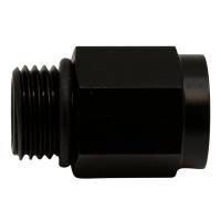 DeatschWerks 6AN ORB Male to M12 X 1.5 Metric Female (Incl O-Ring) - Anodized Matte Black - 6-02-0601-B
