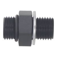 DeatschWerks - DeatschWerks 6AN ORB Male to M14 X 1.5 Metric Male (Incl O-Ring and Washer) - Anodized Matte Black - 6-02-0603-B - Image 2
