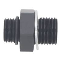 DeatschWerks - DeatschWerks 6AN ORB Male to M16 X 1.5 Metric Male (Incl O-Ring and Washer) - Anodized Matte Black - 6-02-0604-B - Image 2